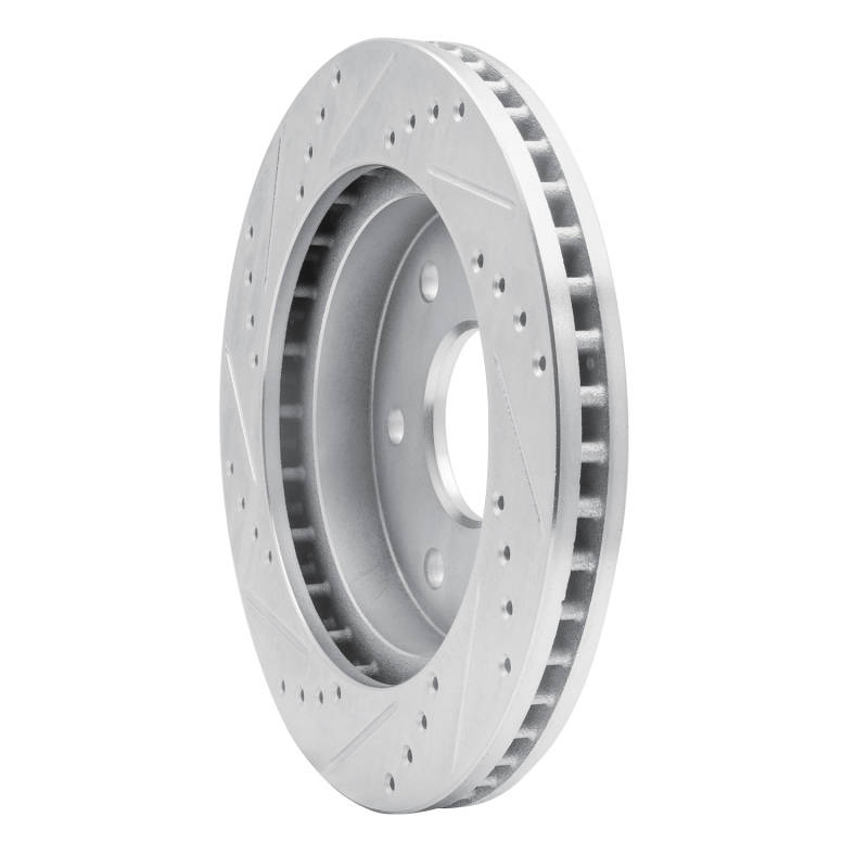 Ford Transit-250 Brake Rotor (1) - Front Right - R1 Concepts - Drilled & Slotted - Silver - `20-`25